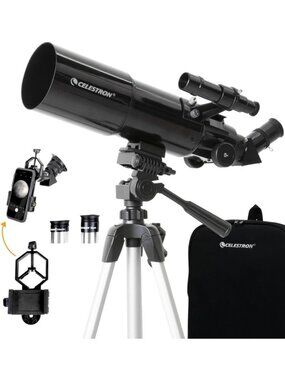 Compact 80mm Travel Telescope Kit with Backpack & Smartphone Adapter - Perfect